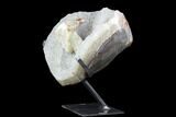 Quartz & Calcite Crystal Cluster on Metal Stand - Uruguay #126145-2